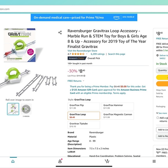 Gravitrax starter set + hammer, zip line, and looping expansions - Picture 7 of 9